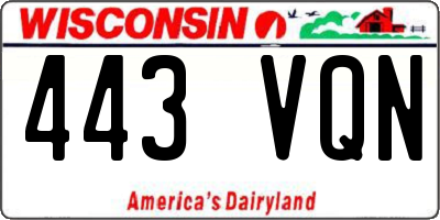 WI license plate 443VQN