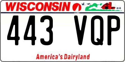 WI license plate 443VQP