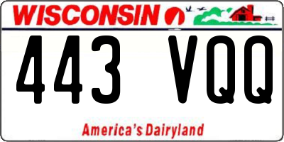 WI license plate 443VQQ