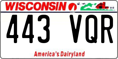 WI license plate 443VQR