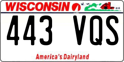 WI license plate 443VQS