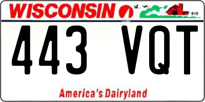 WI license plate 443VQT