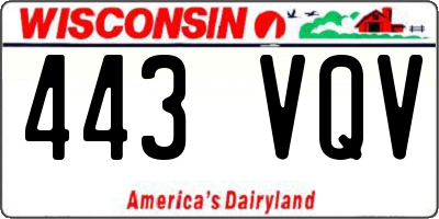WI license plate 443VQV