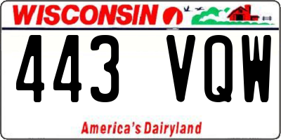 WI license plate 443VQW