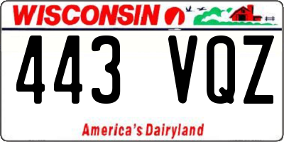 WI license plate 443VQZ