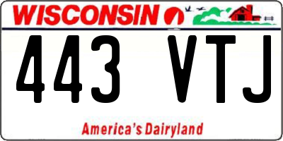 WI license plate 443VTJ
