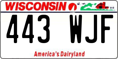 WI license plate 443WJF