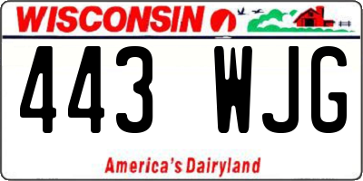 WI license plate 443WJG