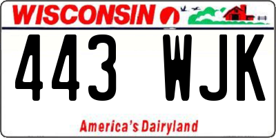WI license plate 443WJK