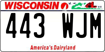 WI license plate 443WJM