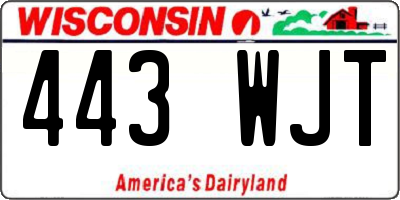 WI license plate 443WJT