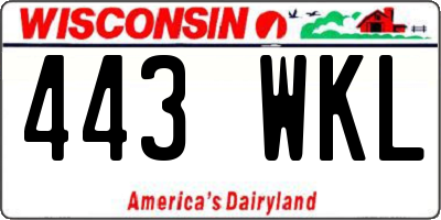 WI license plate 443WKL