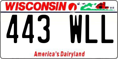 WI license plate 443WLL