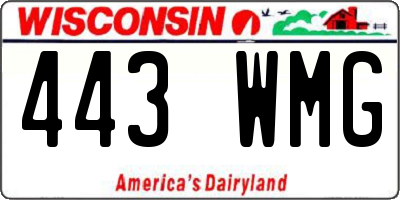 WI license plate 443WMG