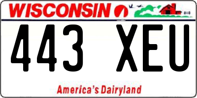 WI license plate 443XEU