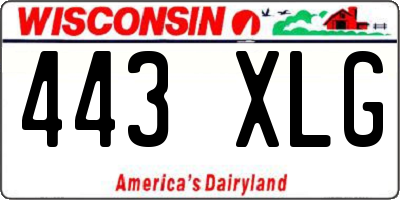 WI license plate 443XLG
