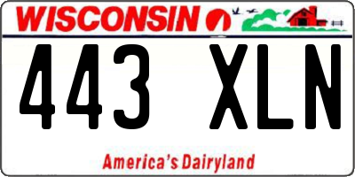 WI license plate 443XLN