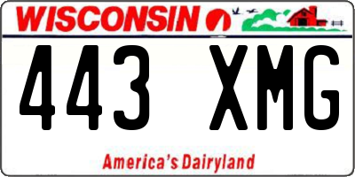 WI license plate 443XMG