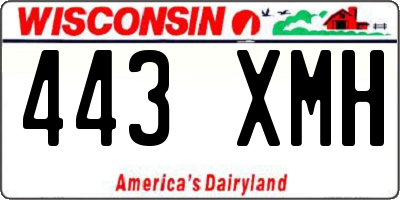 WI license plate 443XMH