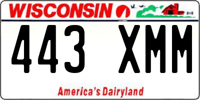 WI license plate 443XMM