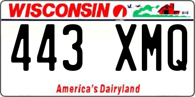 WI license plate 443XMQ