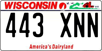 WI license plate 443XNN
