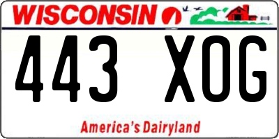 WI license plate 443XOG