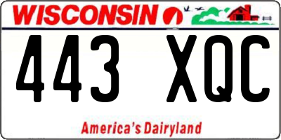 WI license plate 443XQC