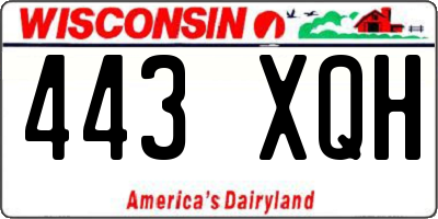 WI license plate 443XQH