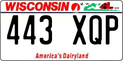 WI license plate 443XQP