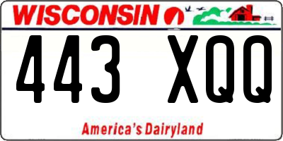 WI license plate 443XQQ