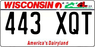 WI license plate 443XQT