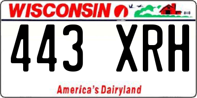 WI license plate 443XRH