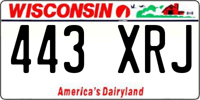 WI license plate 443XRJ