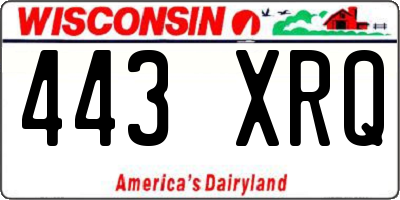 WI license plate 443XRQ