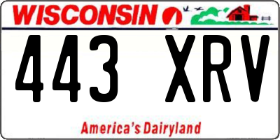 WI license plate 443XRV