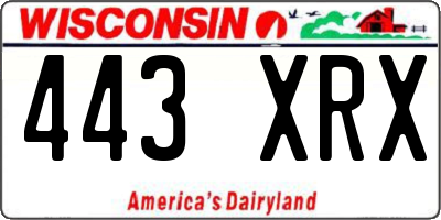 WI license plate 443XRX