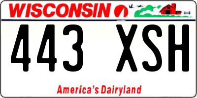 WI license plate 443XSH