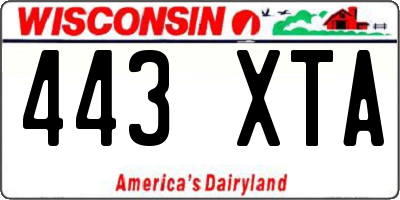 WI license plate 443XTA