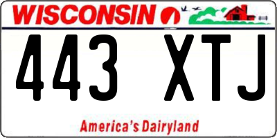 WI license plate 443XTJ