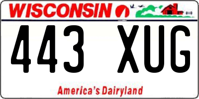 WI license plate 443XUG