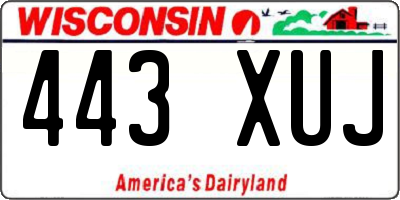 WI license plate 443XUJ