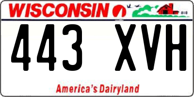 WI license plate 443XVH