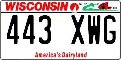 WI license plate 443XWG
