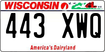 WI license plate 443XWQ