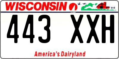 WI license plate 443XXH