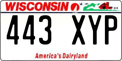 WI license plate 443XYP