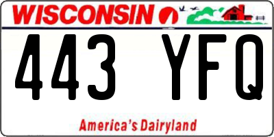 WI license plate 443YFQ