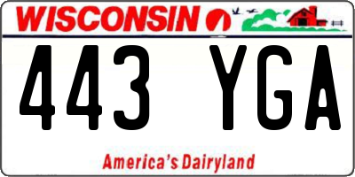WI license plate 443YGA
