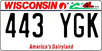WI license plate 443YGK
